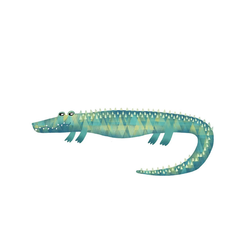 Alligator by Nic Squirrell - Print on Canvas, Wrapped Canvas, 30.48 cm H x 30.48 cm W