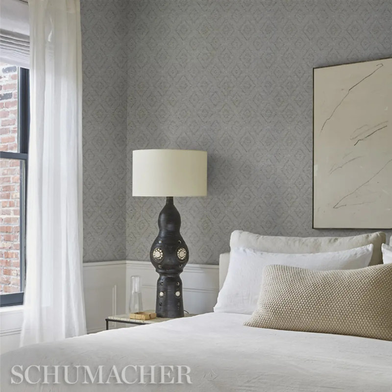 Tortola Paperweave Wallpaper, Gray