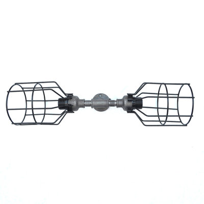 Industrial Wall Lamp, Black Iron Pipe Design, 21.3 x 6.7 x 6.7 inches | E27 Socket, 70.9-inch Cable | Modern Cabin/Lodge Style, Perfect for Home Decor & Ambient Lighting, Unique Solid Color Aesthetic