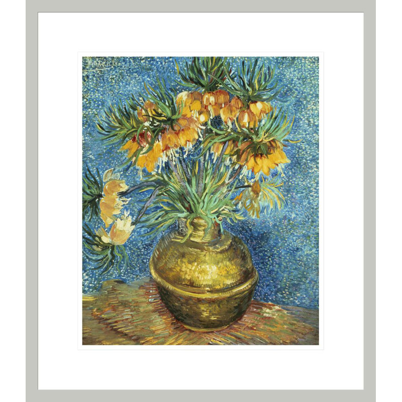 Couronne impériale fritillaires dans un vase en cuivre par Vincent van Gogh, 20,37 po H x 17,75 po L