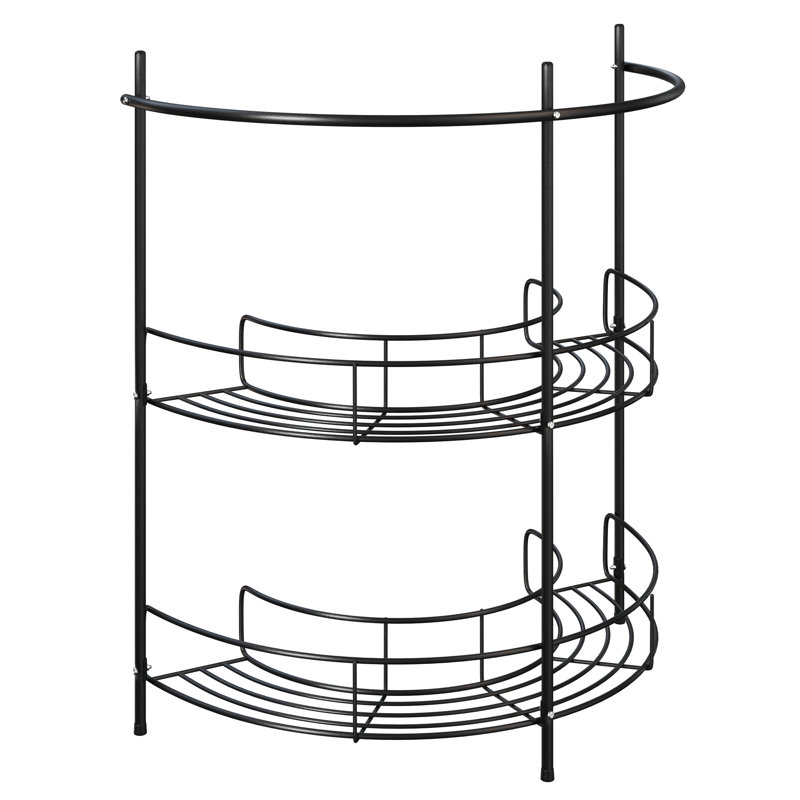 Rangement pour lavabo sur piédestal Lavish Home, Noir