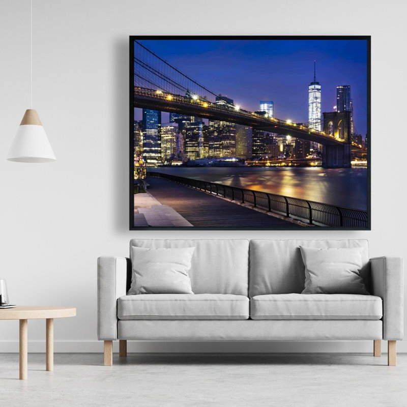 City At Night Print On Canvas