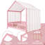 Structure de lit double avec garde-corps-718479582