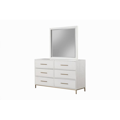Commode double 6 tiroirs avec miroir Marino