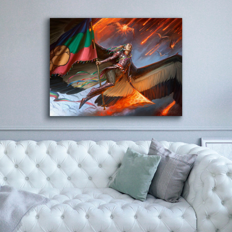 Toile épique Graffiti «Inspiring Angel» par Fesbra, 54 po x 40 po, H 40 po x l 54 po
