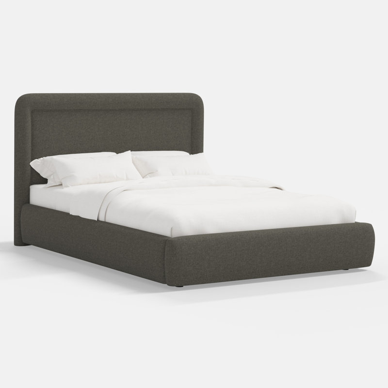 Stoffer Home x Cloth and Co. Marisa Bed, Zuma Charcoal Textured Linen, California King
