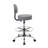 Fea Medical Drafting Stool, Gray Vinyl, Low Back And Padded Seat, Chrome-118318940