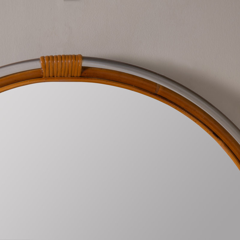 Polkville Flat Rattan Mirror