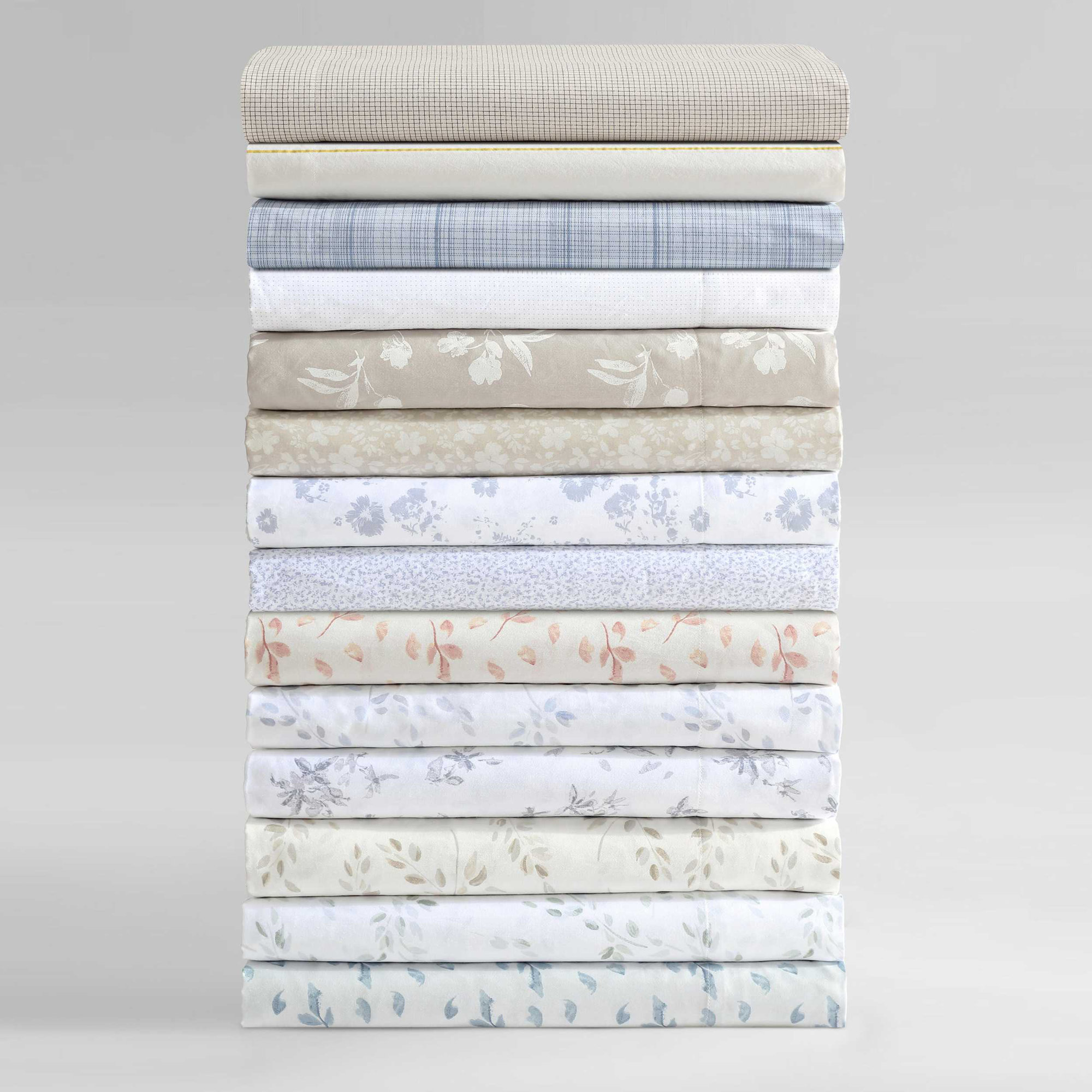 Calvin Klein Washed Cotton Percale Sheet Set, Cream, King Sheet Set with 2 Pillowcases