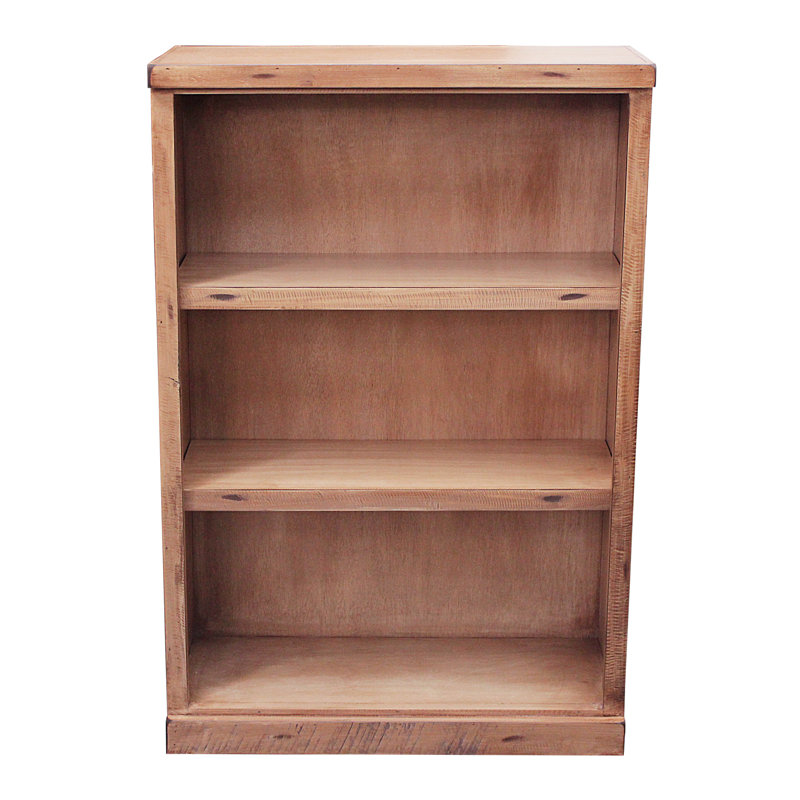 Bibliothèque standard en bois massif H 48 "x l 32" Alemany, Blanc doux rustique