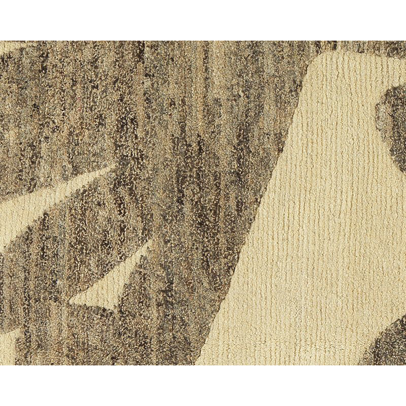 Paradise Hand Knotted Floral Area Rug in Beige/Taupe, Rectangle 8' x 10'