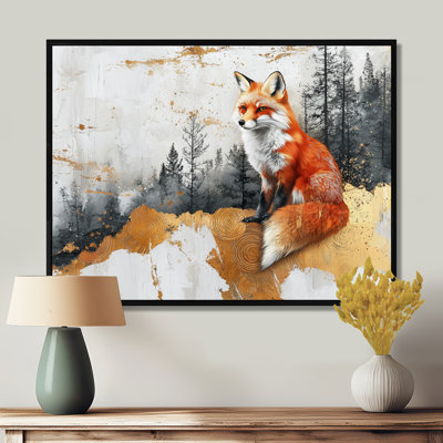 Gereon Silent Fox In Forest Landscape II - Fox Wall Art