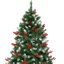 Arbre de Noël artificiel enneigé 6 pi avec pommes de pin et baies-1386958994