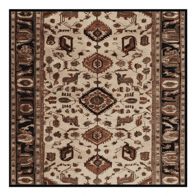Tapis brun lavable à la machine
