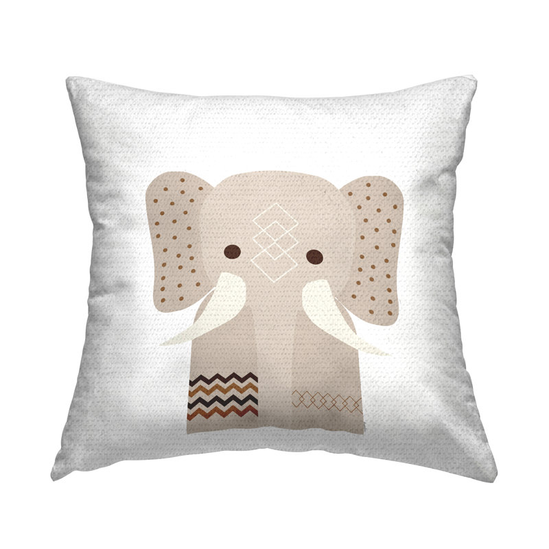 Coussin d'extérieur Neutral Tone Elephant