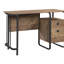 Bureau avec rangement organisé, finition chêne