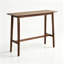 Table de bar minimaliste en bois massif, hauteur de comptoir, avec pieds fuselés-1788908500
