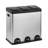 Steel Step On Multi-Compartments Trash & Recycling Bin - 16 Gallons