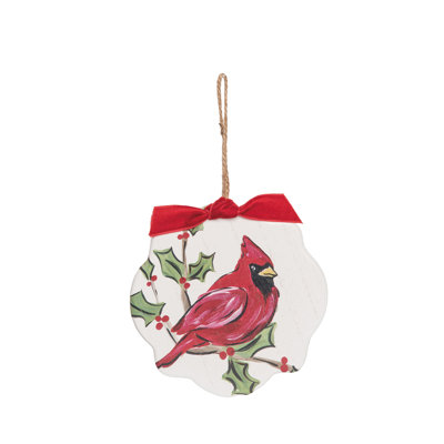 MDF Cardinal Tree Ornament - Colorful Wooden Christmas Decoration for Indoor Use - Perfect Gift for Hostess and Holiday Celebrations - Add a Touch of Cheer to Your Christmas Tree!