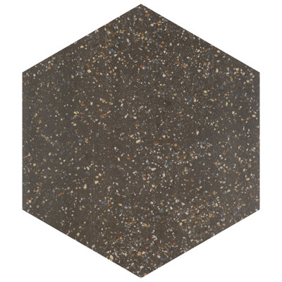 Palazzo Hex 14" x 16" Porcelain Stone Look Singular Floor and Wall Tile