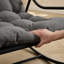 Chaise avec cadre en acier européen et coussin épais et doux-966540770