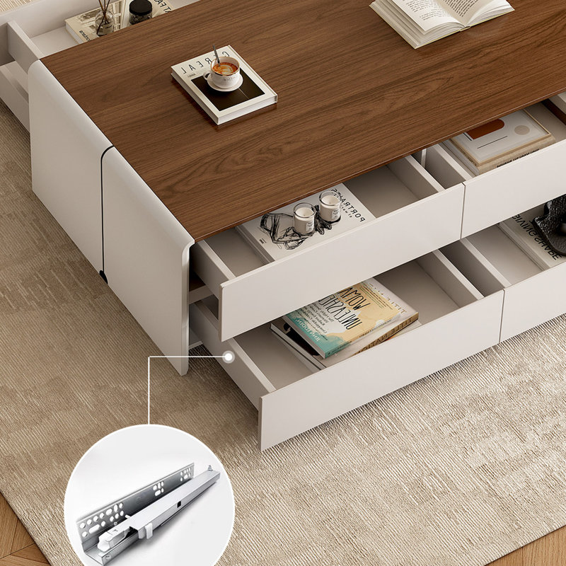 Modern simple style rectangular coffee table, 16.54" H x 47.24" W x 23.62" D