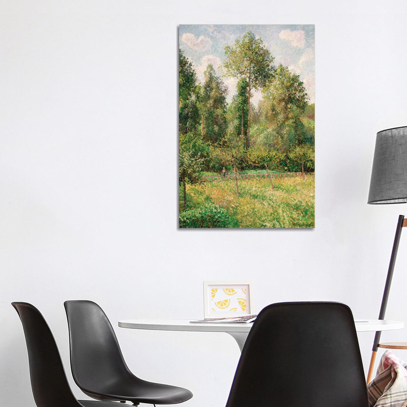 Poplars, Eragny by Camille Pissarro - Wrapped Canvas Gallery-Wrapped Canvas Giclée, 101.6 cm H  x 66.04 cm W