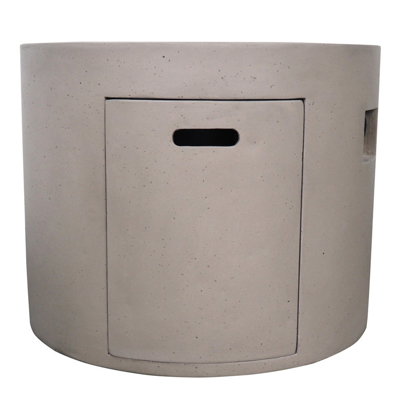 31" Round Fire Pit - 40,000 , Lightweight Concrete, Grey, Create A Serene Backyard, No Assembly 31.82" X Stylish Outdoor Feature,