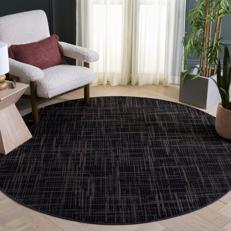 Tapis à motif abstrait Mila 228 Performance, Rond 6 pi 7 po