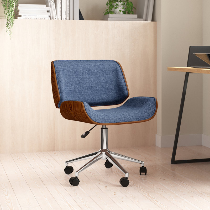 Chaise de bureau Vian, Bleu