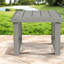 Tables de patio compactes, table d'appoint rustique en bois d'acacia pour la maison extérieure