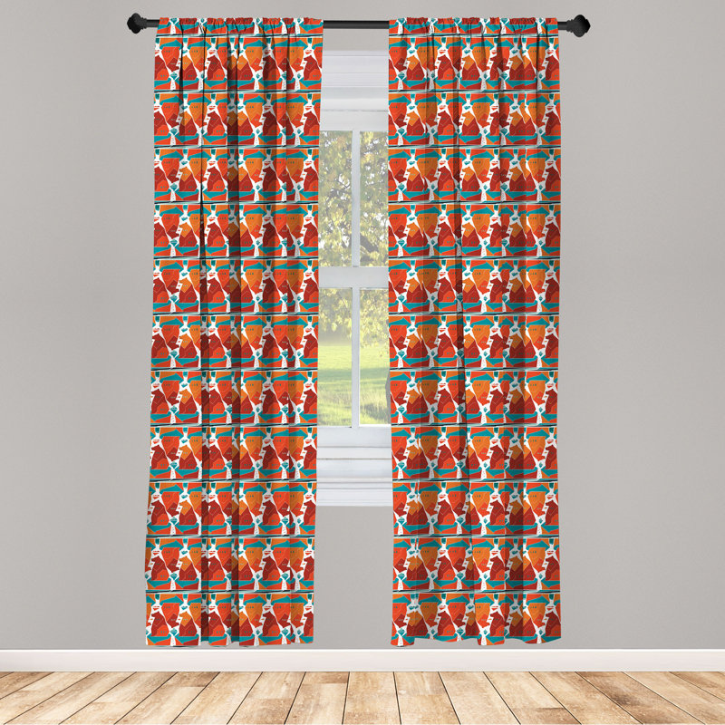 Nordic Semi-Sheer Rod Pocket Curtain Panels, 28" x 84"
