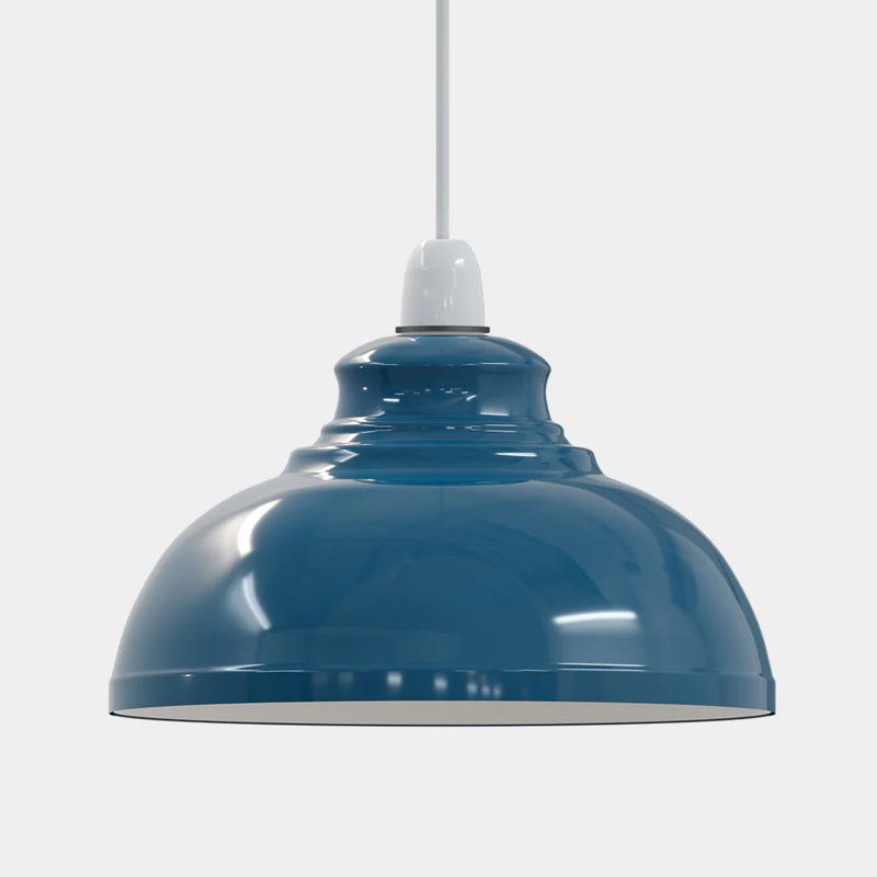17 cm H Dome Lamp Shade, Cyne Blue