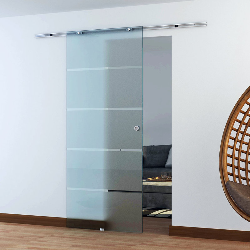 Cousins Glass Sliding Door, 205cm H x 77.5cm W x 0.8cm D