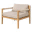 Chaise longue d'extérieur en corde d'acacia tissée avec coussins Clairabelle