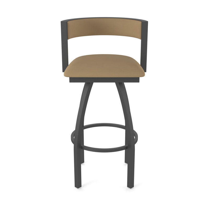 Tabouret Artémis, Étain, Tabouret de comptoir (siège d'une hauteur de 25 p, Vinyle - sable Canter
