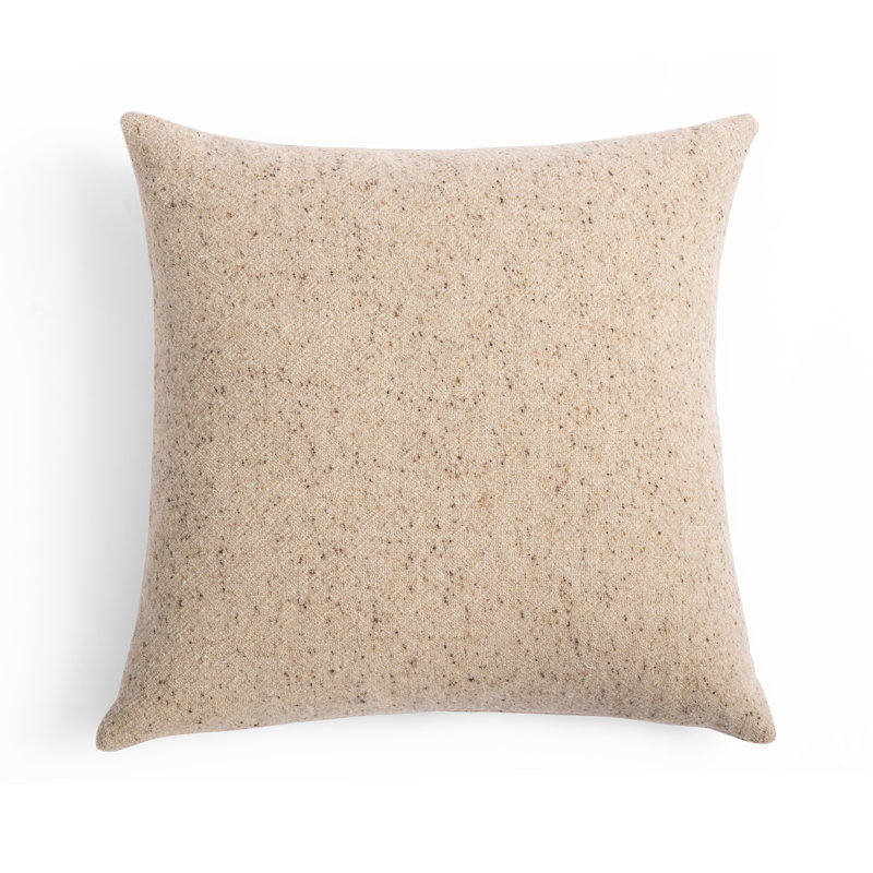 Stonewash Linen Pillow Cover & Insert, Hasselt Taupe, Square 22"