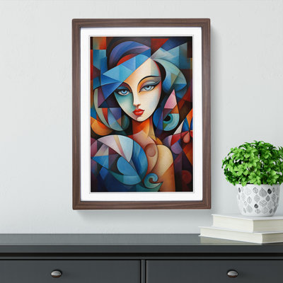 Fairy Cubism - Single Picture Frame Print on Wood