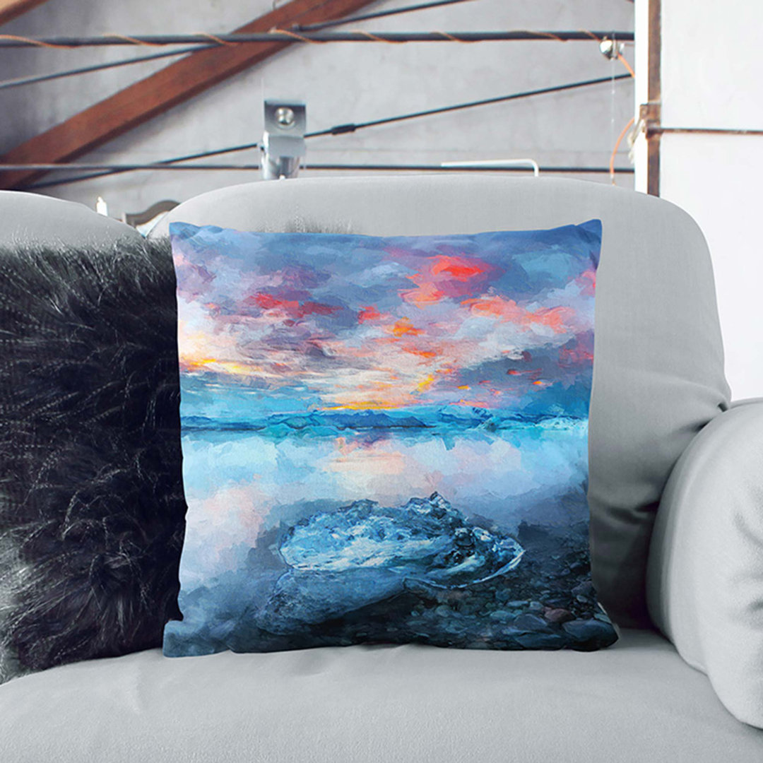 Iceland View Cushion with Filling