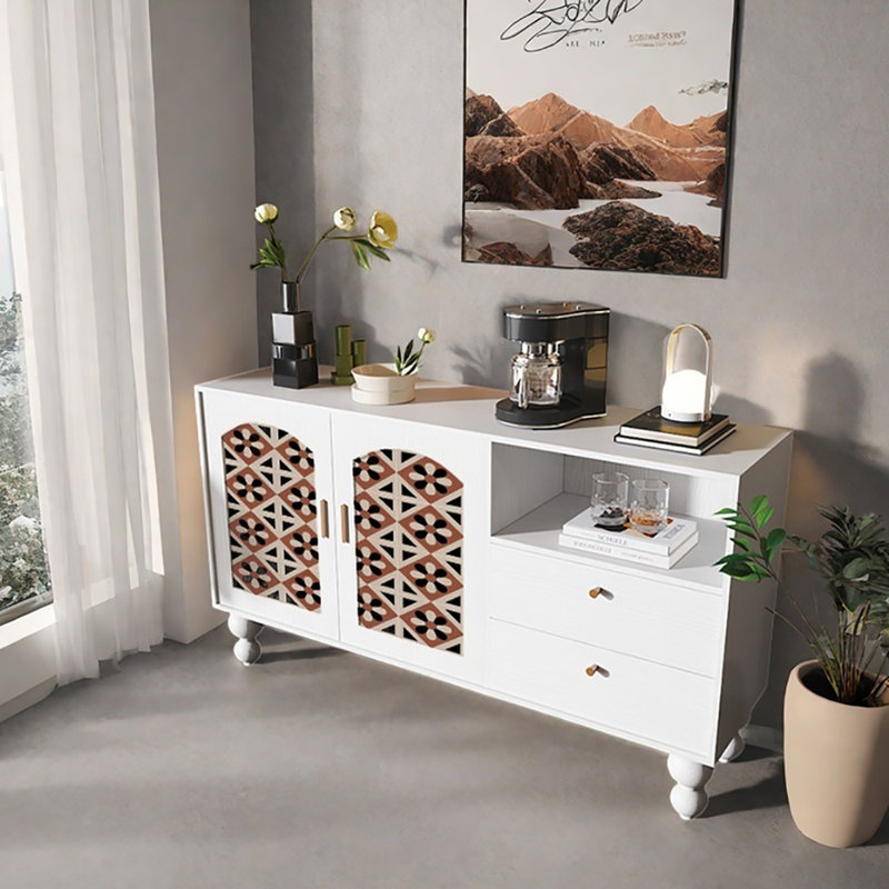Buffet multifonctionnel 59,1 po, Blanc