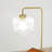 Socoma Ribbed Glass Table Lamp with Brass Finish and Marble Base