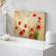 "Fleurs de coquelicots rouges sur fond abstrait vintage" sur toile-99542828