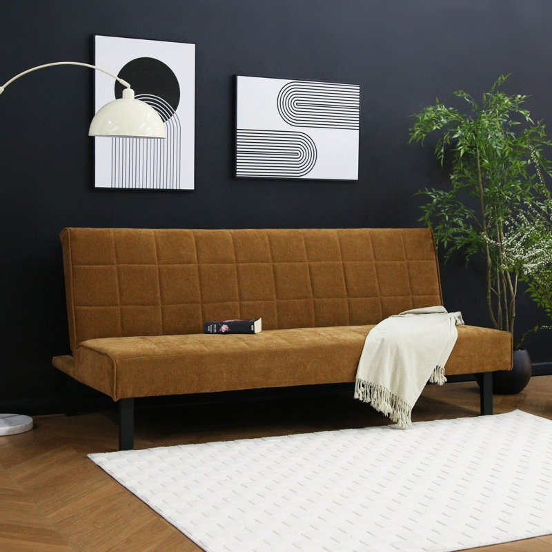3 Seater Linen Sofa Bed, Brown