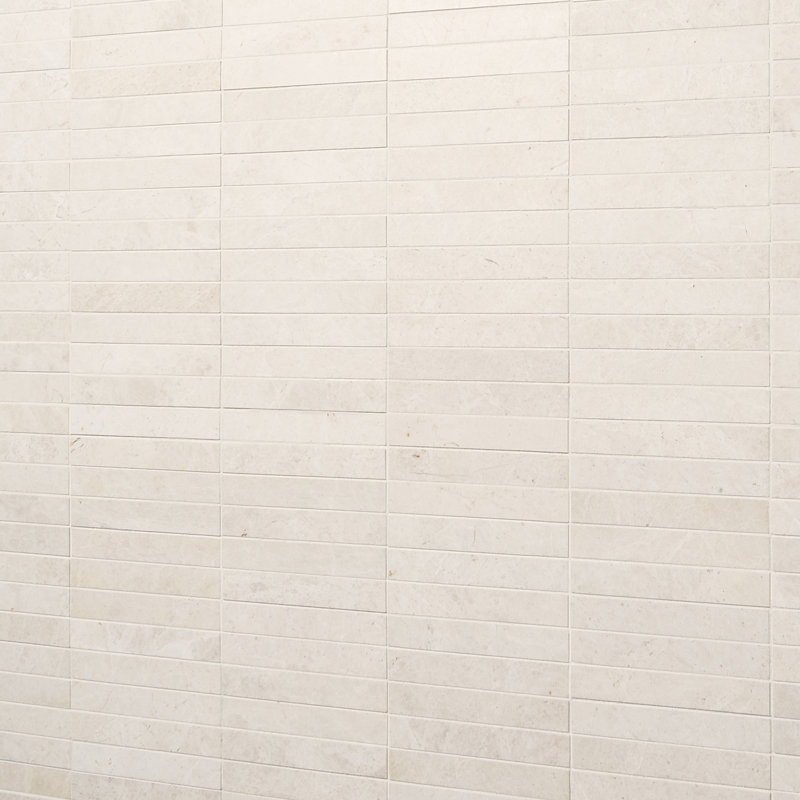 Vanille blanche 12 po X 12 po Carrelage mural et mosaïque en marbre empilé et poli (10 pieds carrés / caisse)