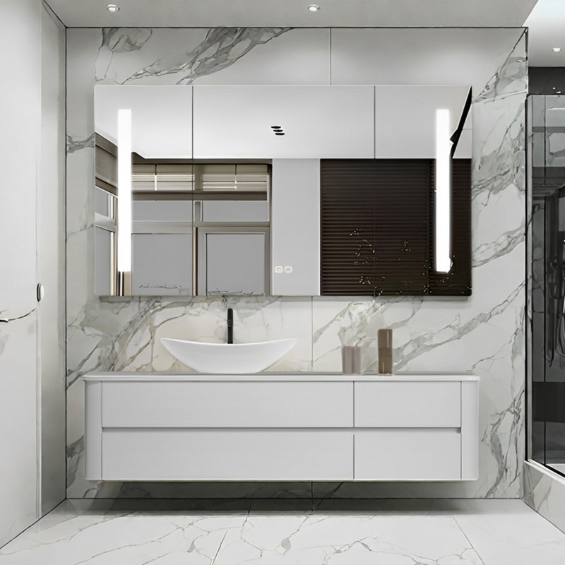 Simple modern rock plate bathroom cabinet