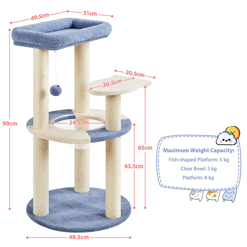 Wenham 90cm H Cat Tree