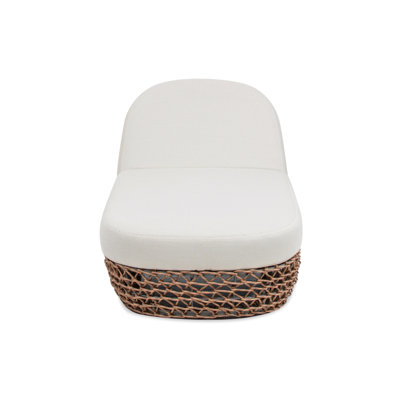Demars 80.5" Sunbrella Upholstered Woven Patio Lounger