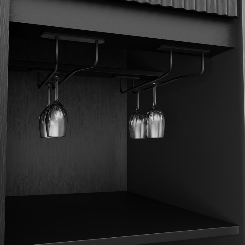 Buffets et rangement avec rangement, armoire de bar moderne en panneau de fibres à densité moyenne de 51 pouces pour la cuisine