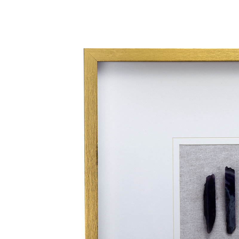 "Grace" Agate mauve, boîtes murales d'ombre, 23,5 po carré, 2 pièces - Rehaussez votre espace avec 40% PS et 15% verre, art carré, motifs de matériaux distincts