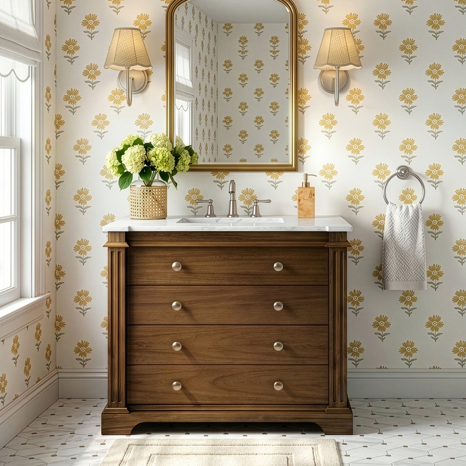 Garza 36" Acacia Single Bathroom Vanity, Brown